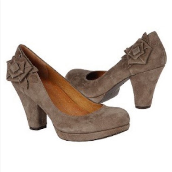 Anthropologie Shoes - Anthropologie | Taupe suede | Naya Bakula heel